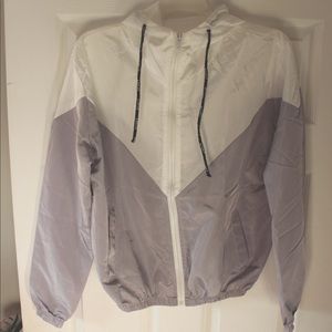Lavender & White Windbreaker